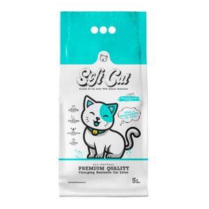 SOFTCAT, săpun Marsilia, așternut igienic pisici, granule, bentonită, aglomerant, neutralizare mirosuri