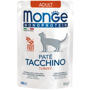 MONGE Monoprotein, Curcan, plic hrană umedă monoproteică fără cereale pisici, (pate)