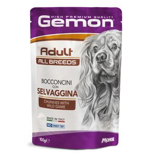 GEMON All Breeds, XS-XL, Vânat, plic hrană umedă fără cereale câini, (în aspic)