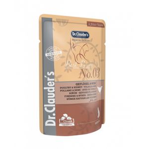 DR. CLAUDER'S, Pasăre și Rinichi, plic hrană umedă pisici, (în sos), 100g