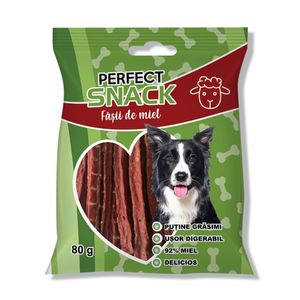 PERFECT SNACK Fâșii, XS-XL, Miel, punguță recompense câini