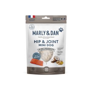 MARLY&DAN Hip&Joint Mini Dog, XS-S, Somon, punguță recompense funcționale fără cereale câini, sistem articular, 50g