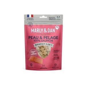 MARLY&DAN Skin & Coat Booster Omega3, Somon, punguță recompense funcționale monoproteică fără cereale pisici, piele & blană, 40g