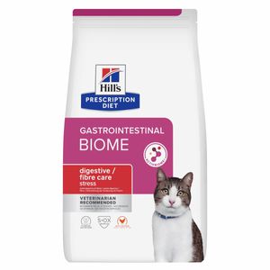 HILL'S Prescription Diet Gastrointestinal Biome Stress, Pui, dietă veterinară, hrană uscată pisici, sistem digestiv