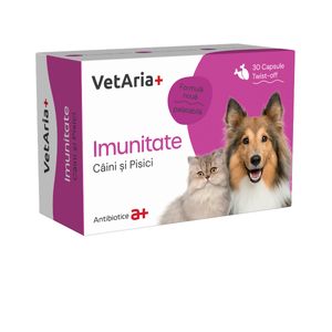 VETARIA+ Imunitate, supliment sistem imunitar câini, Pui, capsule