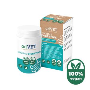 ADVET Enzime Digestive, supliment sistem digestiv câini, capsule