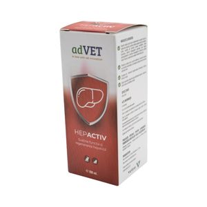 ADVET HepActiv, supliment sistem hepatic câini, suspensie orală