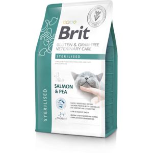 BRIT VD Sterilised, Somon, dietă veterinară, hrană uscată fără cereale pisici sterilizate