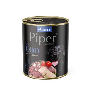 PIPER Animals, XS-XL, Cod, conservă hrană umedă fără cereale câini, (în aspic)