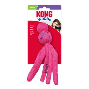 KONG Wubba, jucărie stimulare pândă pisici, catnip, cu sunet, textil