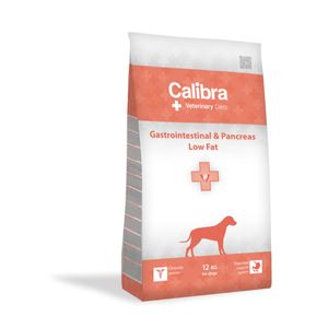 CALIBRA Veterinary Diets Gastrointestinal & Pancreas Low Fat, XS-XL, Somon, dietă veterinară, hrană uscată câini, sistem digestiv