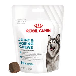 ROYAL CANIN Joint & Ageing Chews Adult Supplements, punguță recompense funcționale câini, sistem articular, 240g
