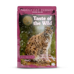 TASTE OF THE WILD, Curcan, plic hrană umedă fără cereale pisici, (pate), 85g