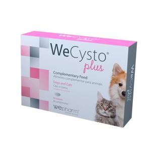 WEPHARM WeCysto Plus Small Breeds & Cats, supliment sistem urinar câini, comprimate