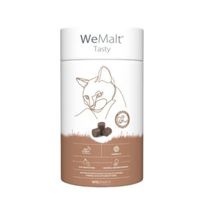 WEPHARM WeMalt Tasty, supliment sistem digestiv, limitarea ghemurilor de blană pisici, comprimate masticabile