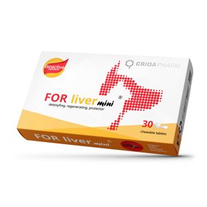 CRIDA PHARM For Liver Mini, supliment sistem hepatic câini, comprimate masticabile