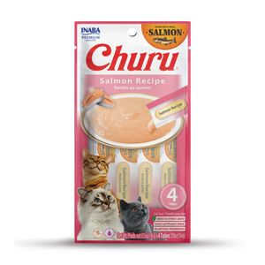 INABA Churu Creamy, Somon, plic recompense fără cereale pisici, (piure), 56g