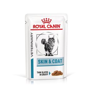ROYAL CANIN VD Skin&Coat, dietă veterinară, plic hrană umedă pisici, afecțiuni dermatologice, (în sos), bax, 85g x 12buc