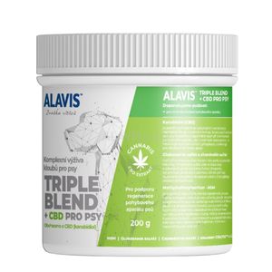 ALAVIS Triple Blend + CBD, supliment sistem articular, sistem nervos & calmante câini, pudră