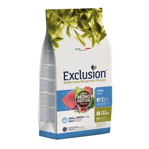 EXCLUSION Mediterraneo Monoprotein Formula Small Breed, XS-S, Ton, hrană uscată monoproteică câini, 7kg