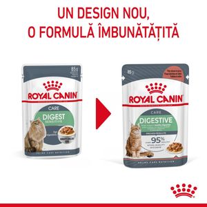 Royal Canin Digest Sensitive Care Adult, hrană umedă pisici, confort digestiv, (în sos)