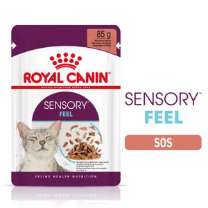 Royal Canin Sensory Feel, hrană umedă pisici, stimularea simțului tactil (în sos)
